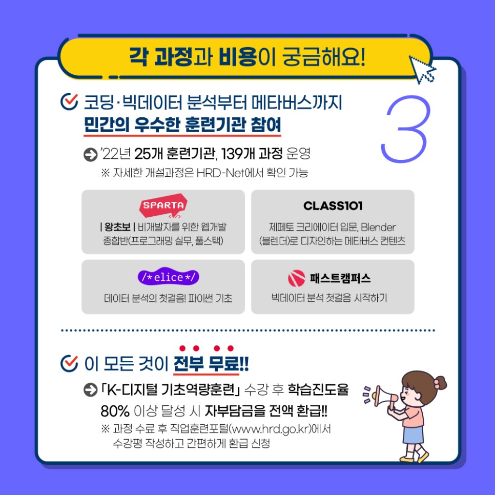 누구나 K-디지털 핵심인재로! K-디지털 기초역량훈련 사용설명서 [한국고용진흥원] 첨부이미지 : 3.jpg